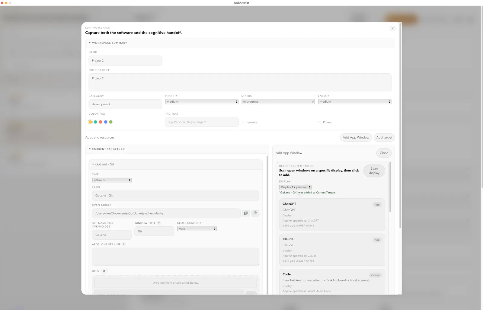 TaskAnchor screenshot 3