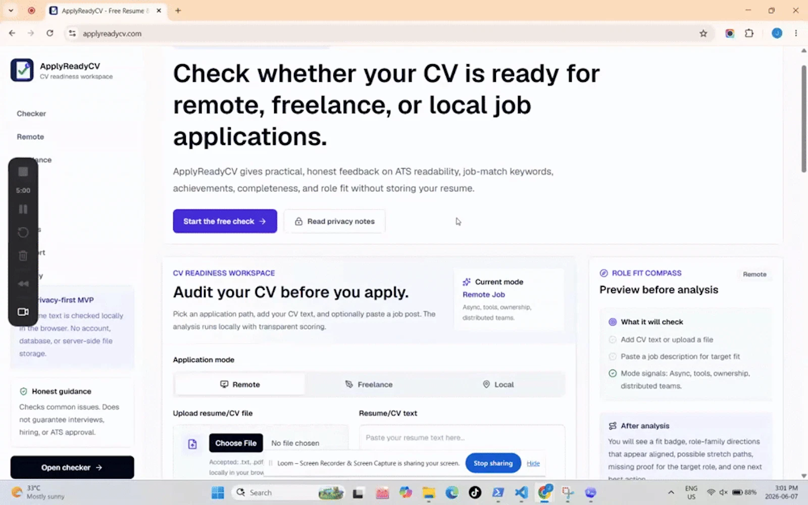 ApplyReadyCV screenshot 1 (video preview)