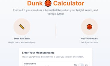 Dunk Calculator gallery image