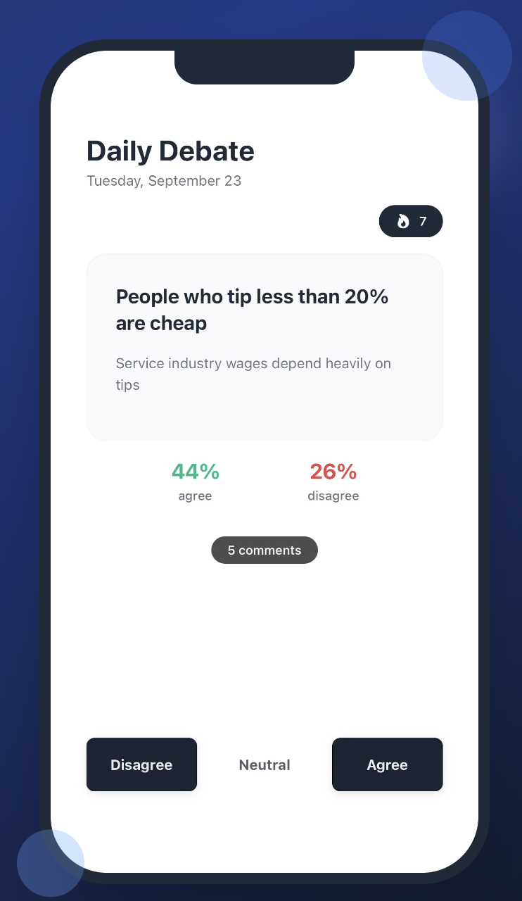 DebateDaily Mobile App gallery image