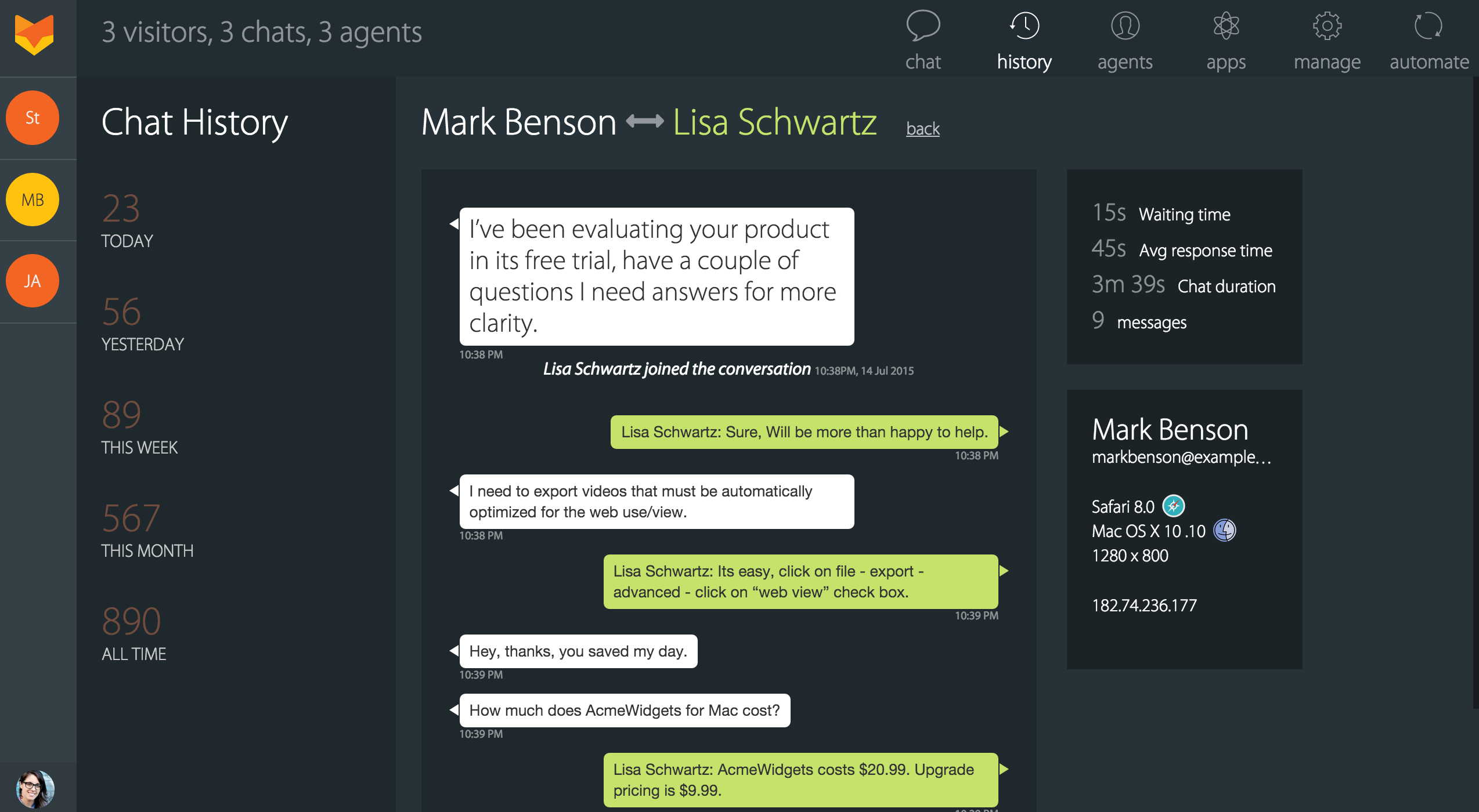 HappyFox Live Chat WordPress Plugin gallery image