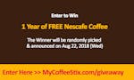 Enter to Win "ONE Year of FREE Coffee" image