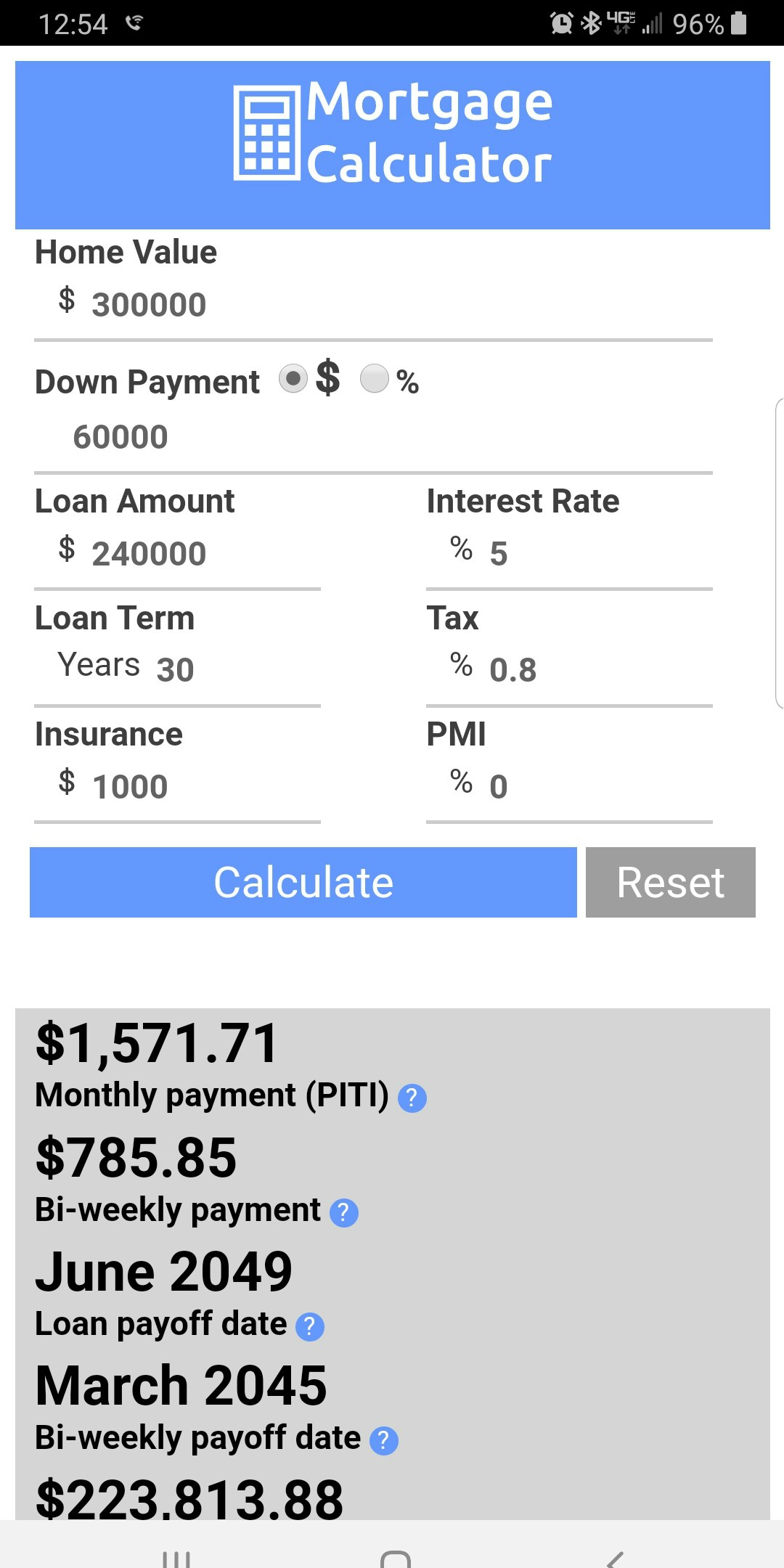 Mortgage Calculator PITI w/ Amortization gallery image