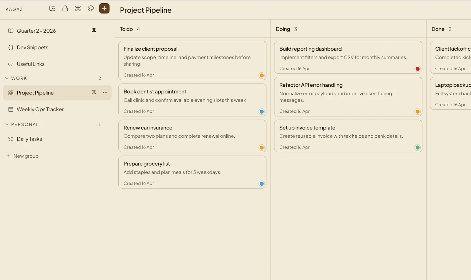 Kagaz screenshot 2