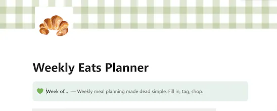 Weekly Eats Planner gallery image