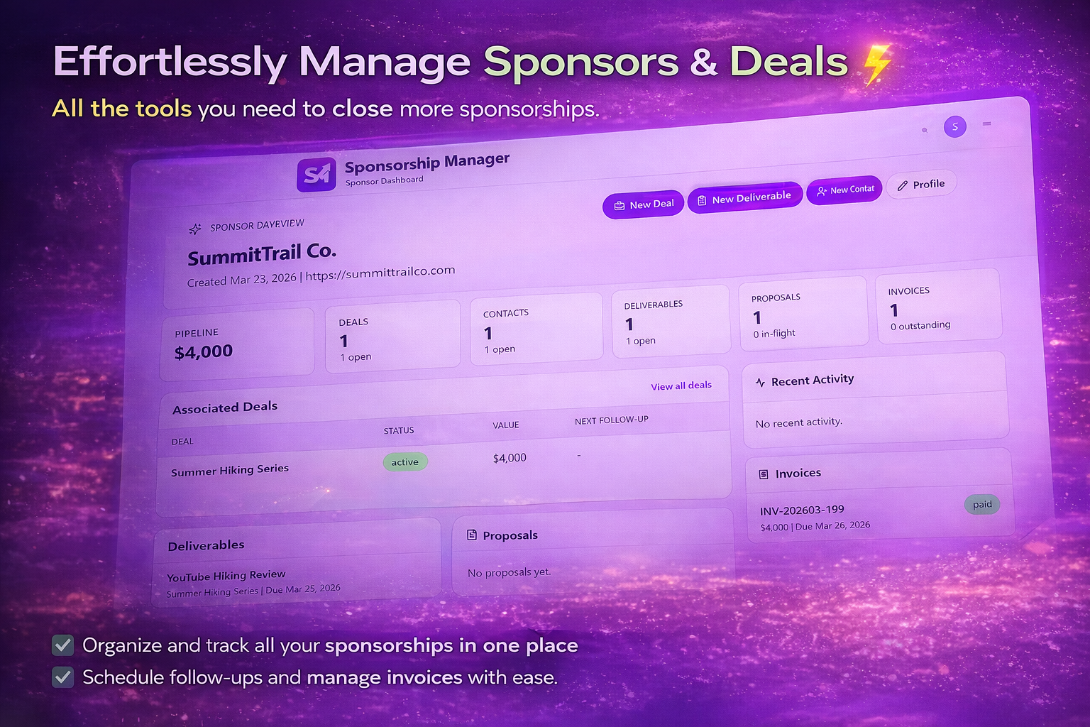 Sponsorship Manager gallery image