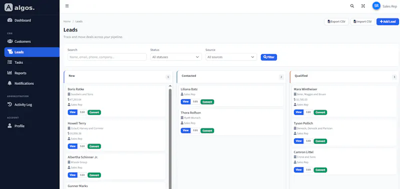 Algos CRM screenshot 5