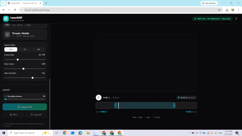 LaunchGIF — Screen to GIF Studio screenshot 3