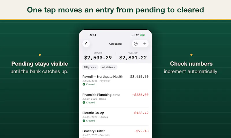 Quillbook: Check Register screenshot 3