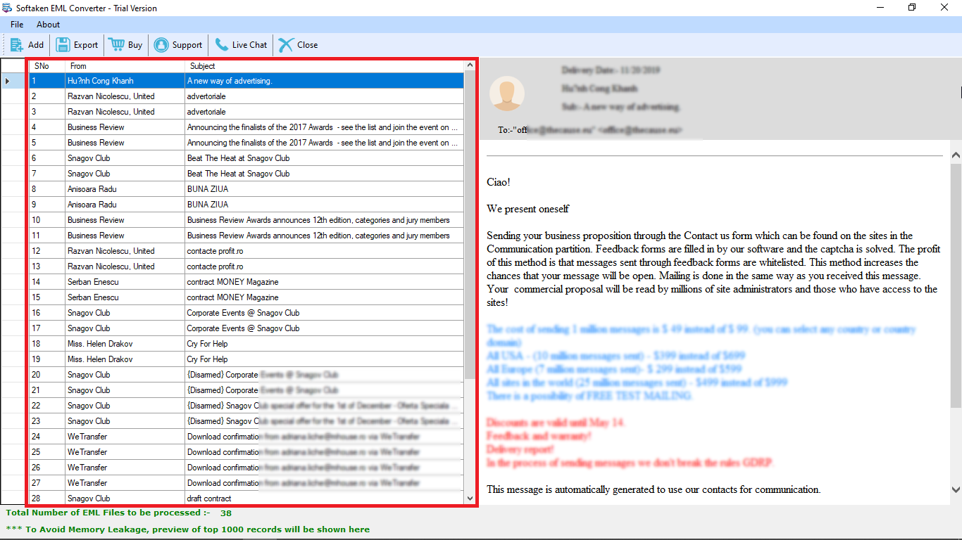 Media Softaken EML ke Perisian PST Converter - Tukar fail/folder EML dan EMLX Pukal ke Outlook PST 3