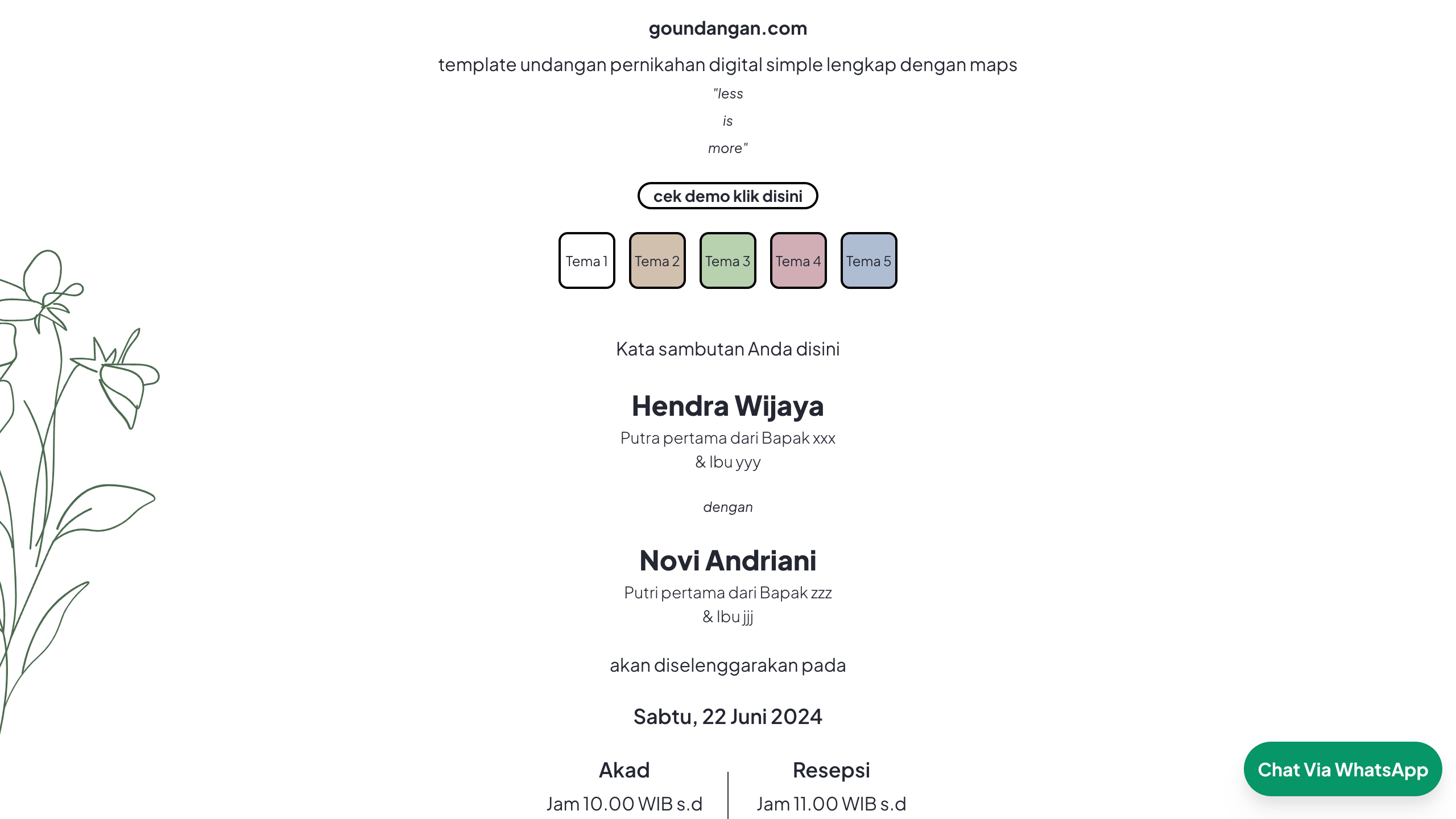 Média Gounangan - modèle d'invitation de mariage numérique 1