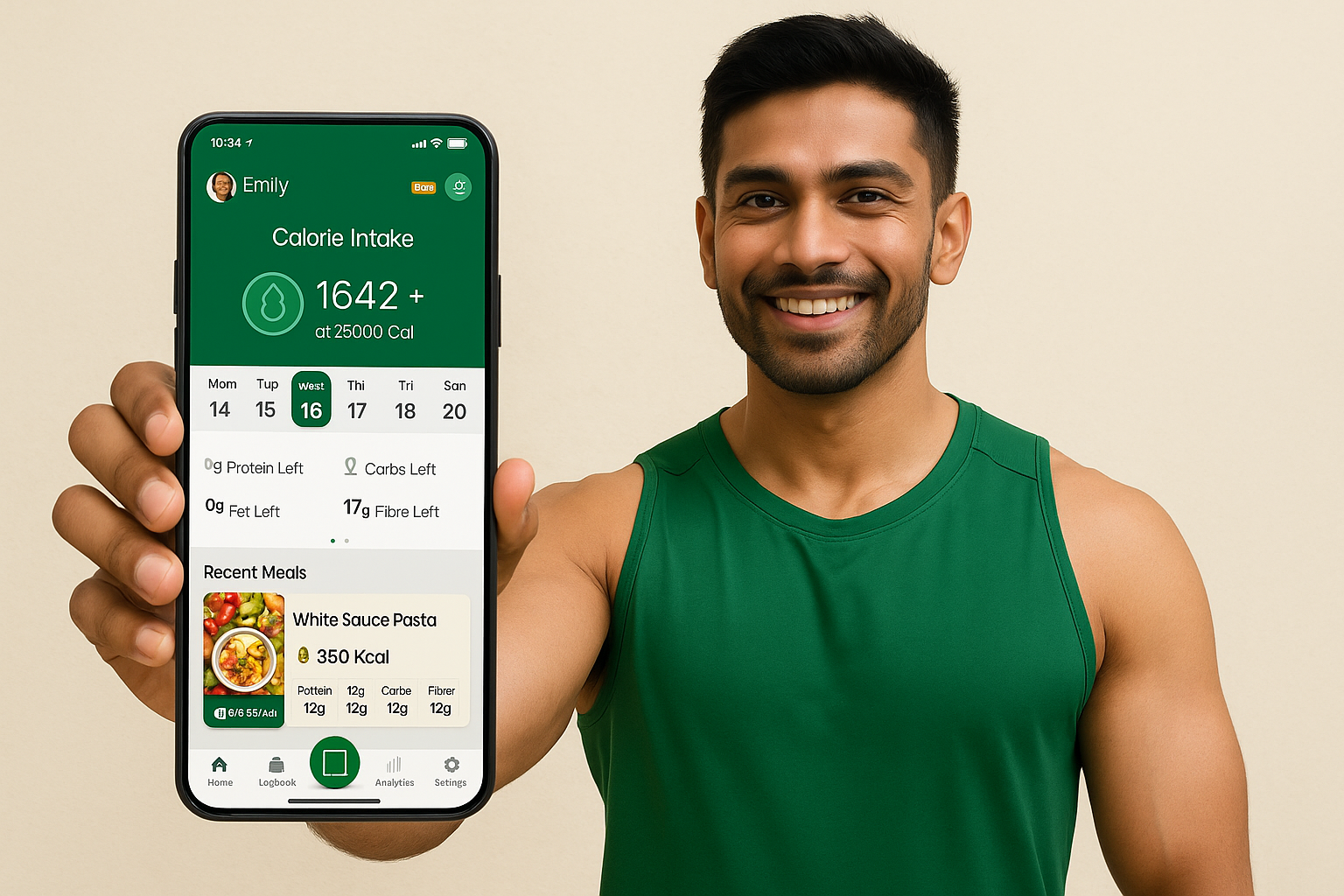 Mídia 1 de Caloriemitra - Aplicativo de rastreamento de calorias da AI