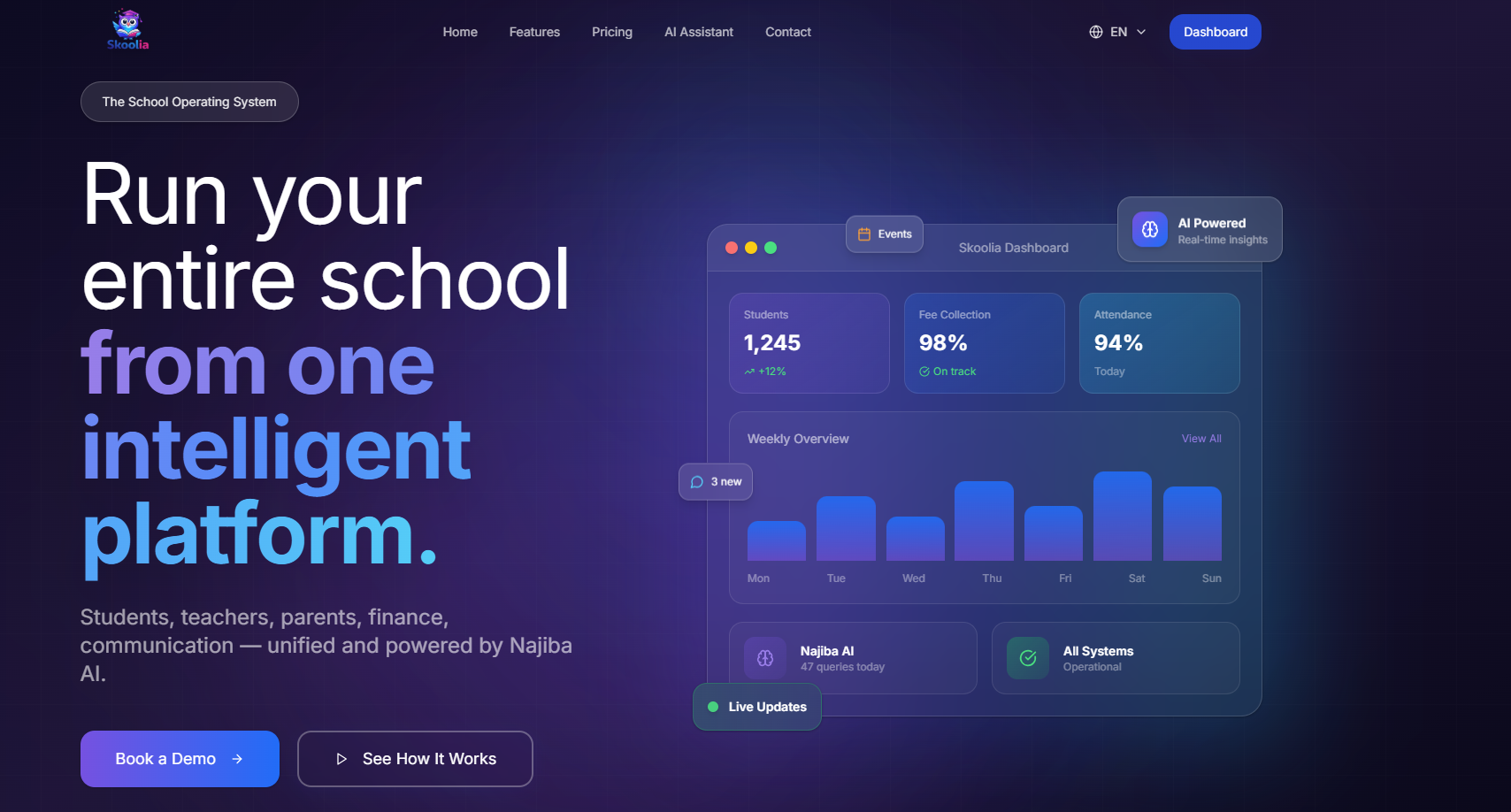 Skoolia - Screenshot 3 showing product features and functionality
