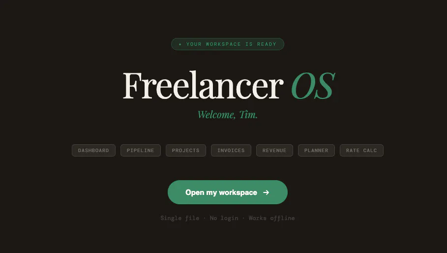 Freelance OS のプロダクトバナー