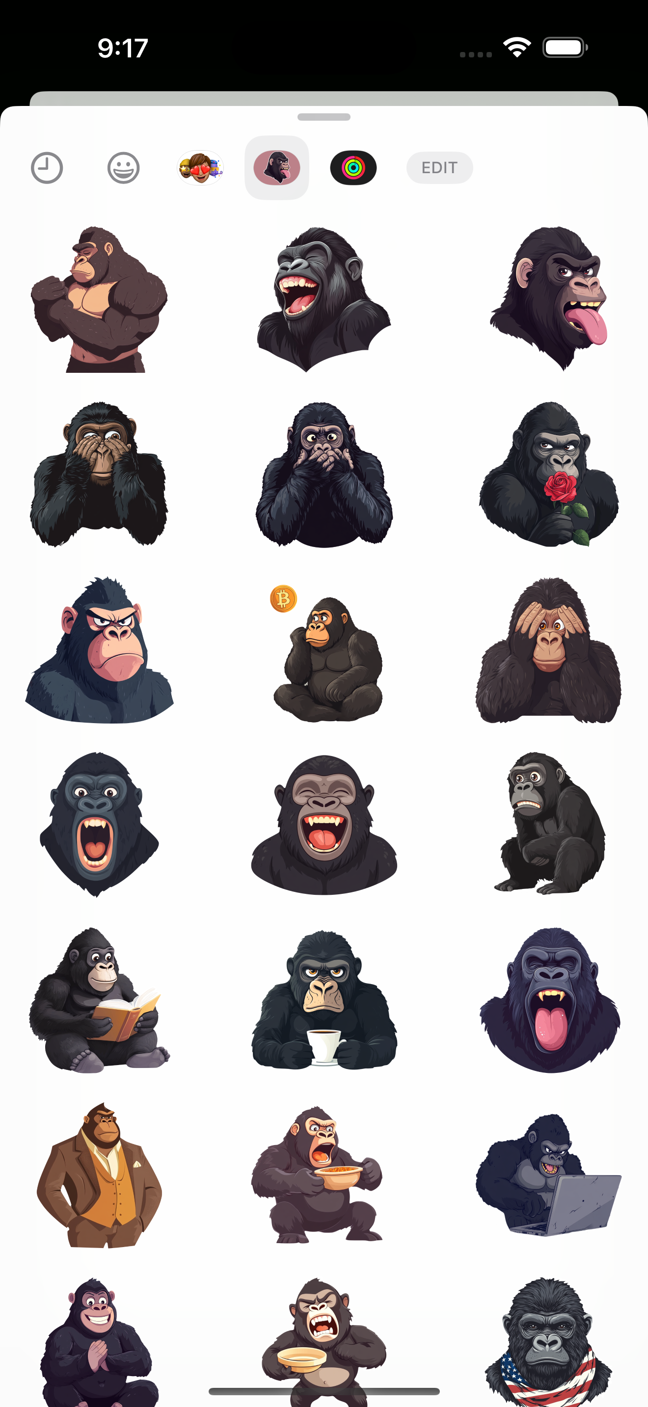 Adesivi di gorillas - Esprimere forte.Esprimere selvaggio media 1