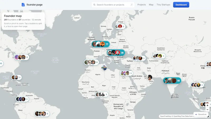 Founder.page screenshot 2