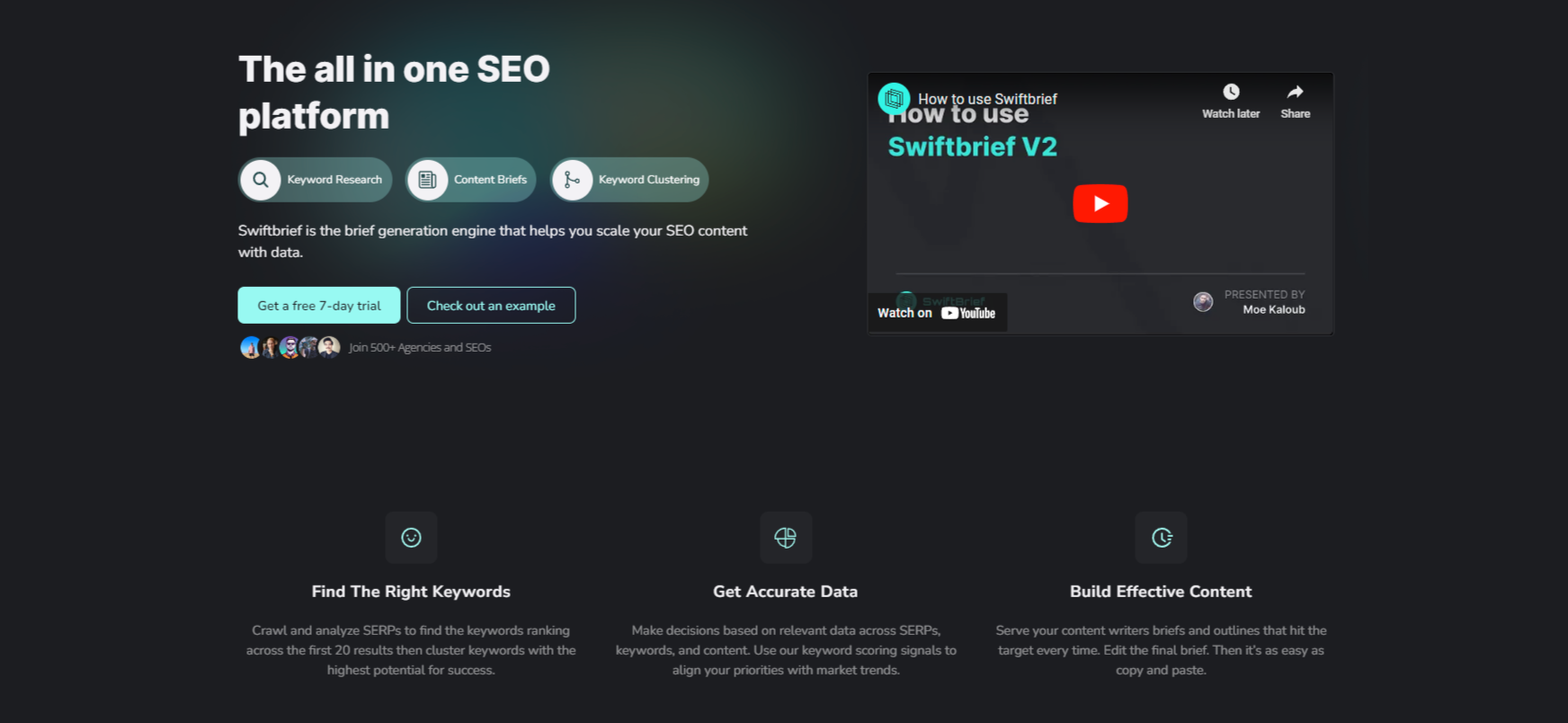 Media SwiftBrief ai - Nền tảng AI SEO: Nghiên cứu KW, Phân cụm, tóm tắt 2