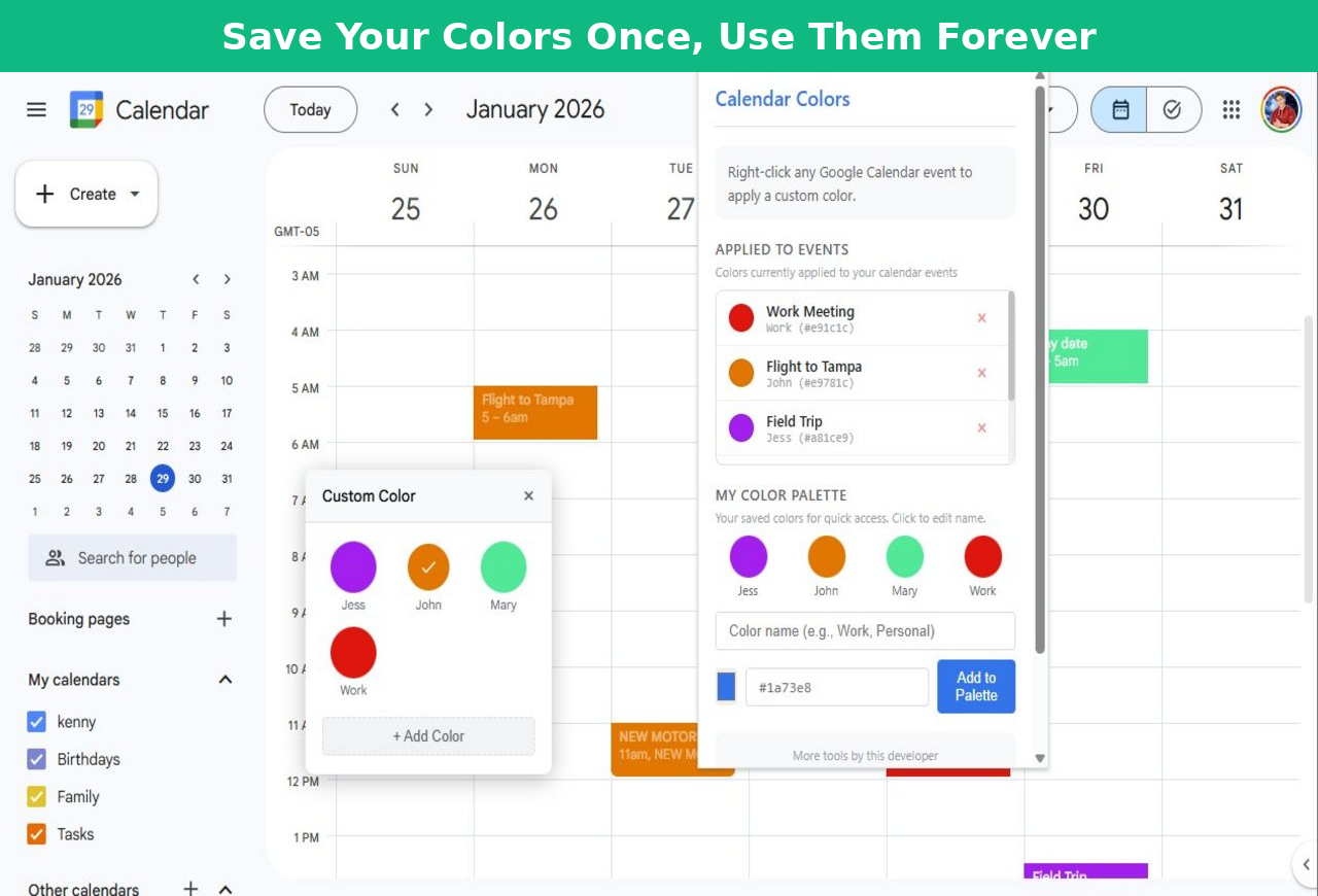PaintCal - Main product screenshot demonstrating key features and user interface