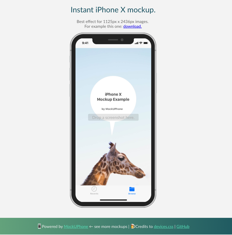 Download Instant Iphone X Mockup Drag And Drop Screenshots To Create Iphone X Mockup Product Hunt