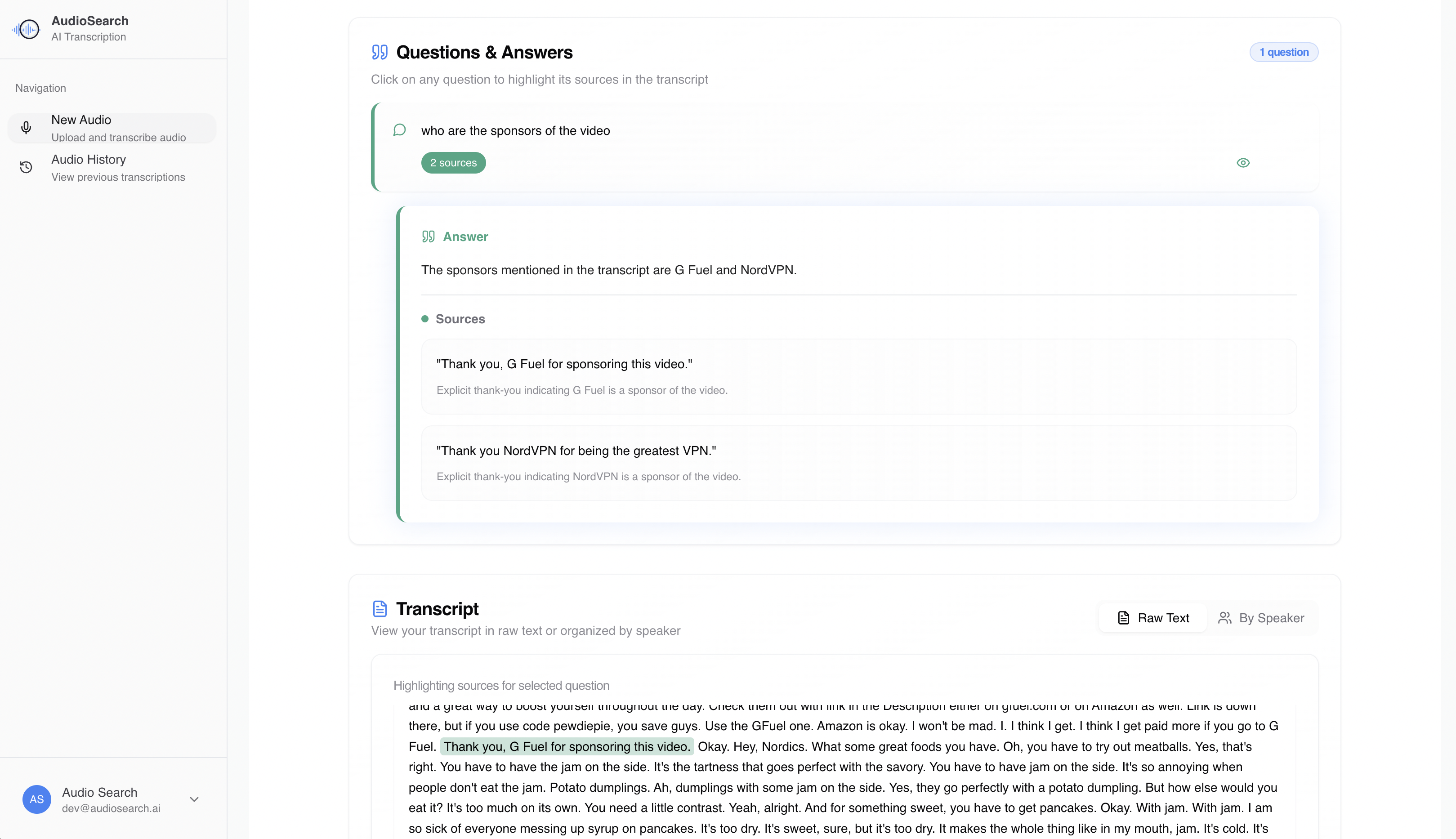 AudioSearch.ai gallery image