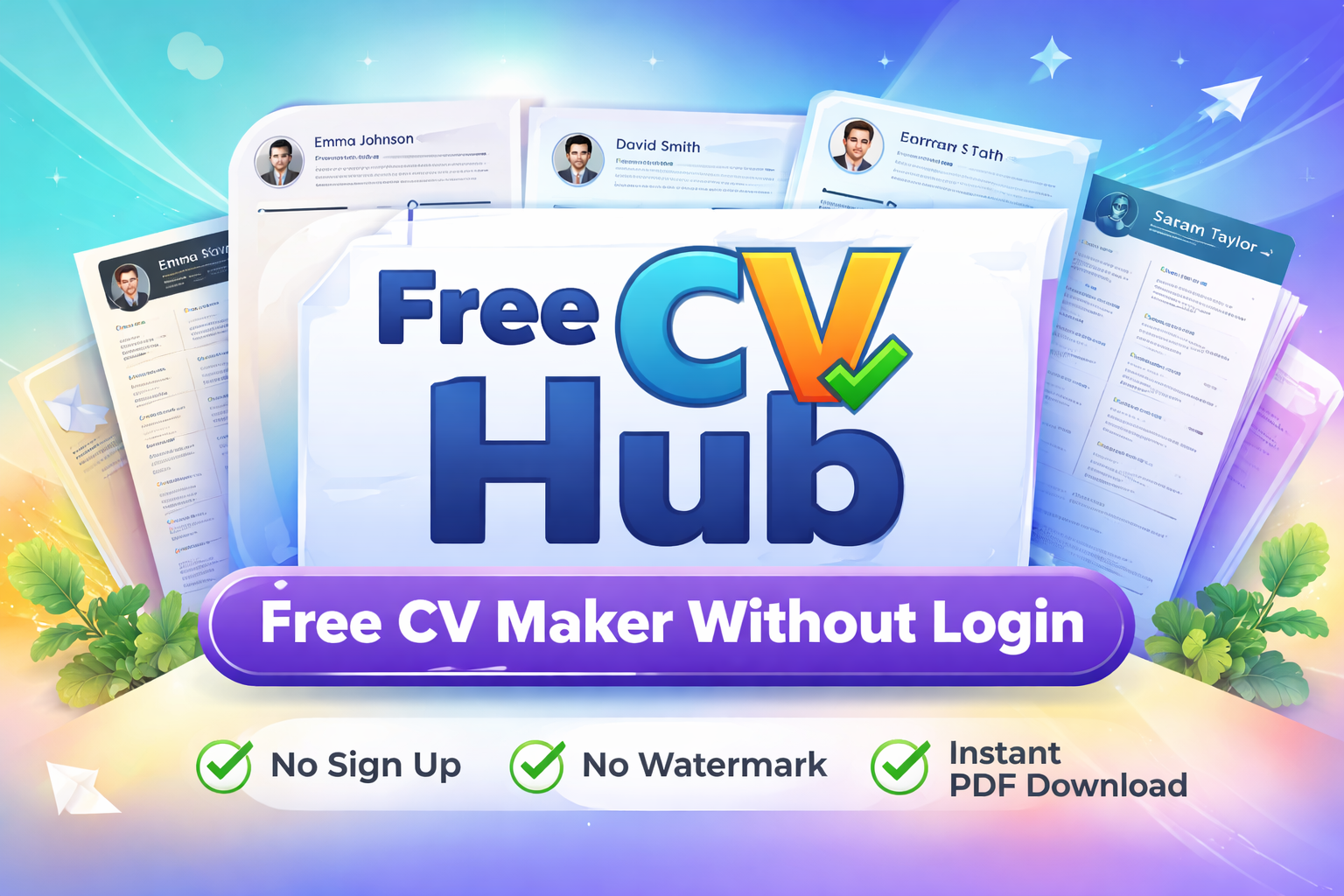Free CV Hub - Main product screenshot demonstrating key features and user interface