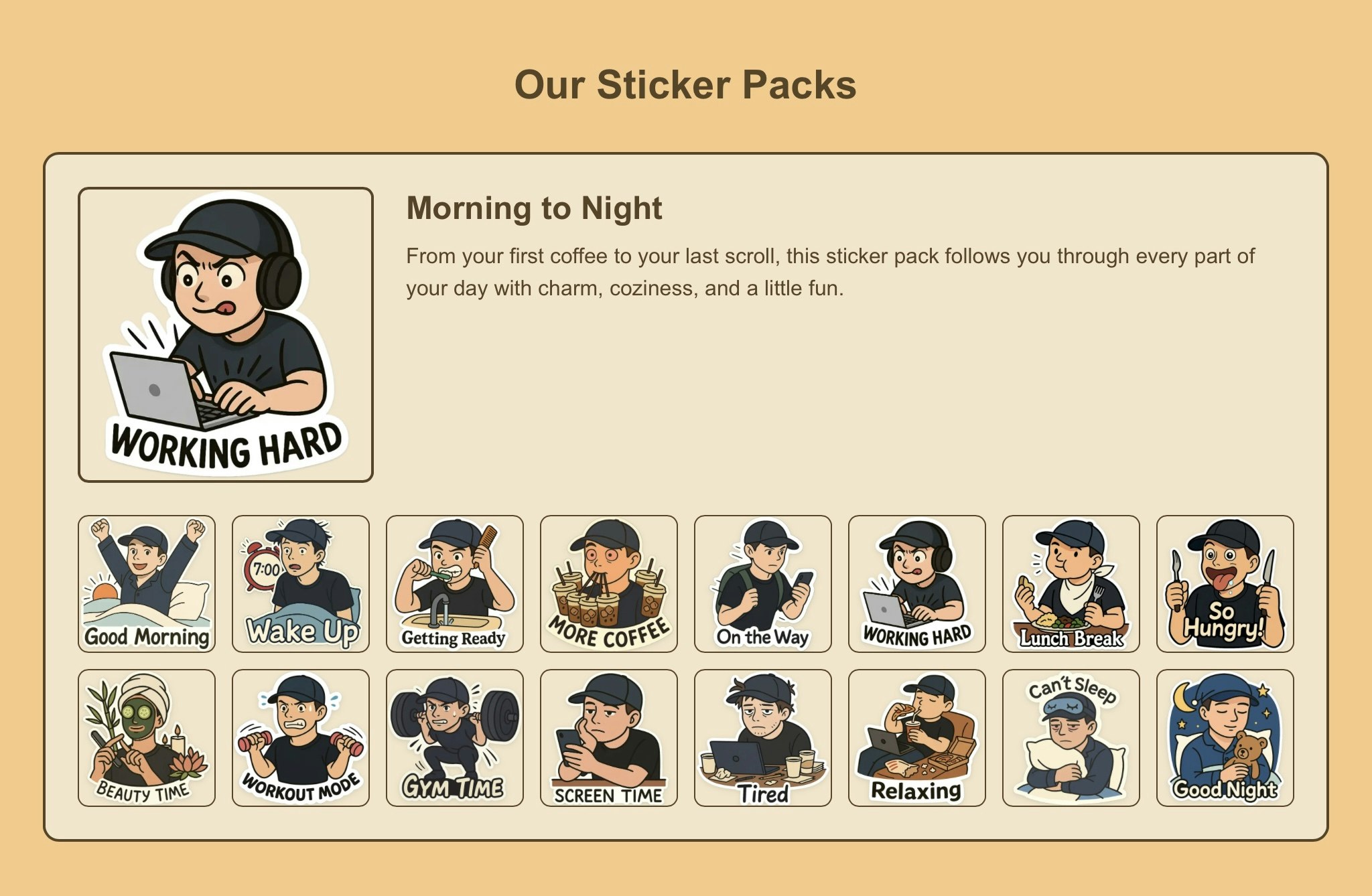 miyoustickers - シングル写真をカスタムデジタルステッカーパックに変えますメディア2