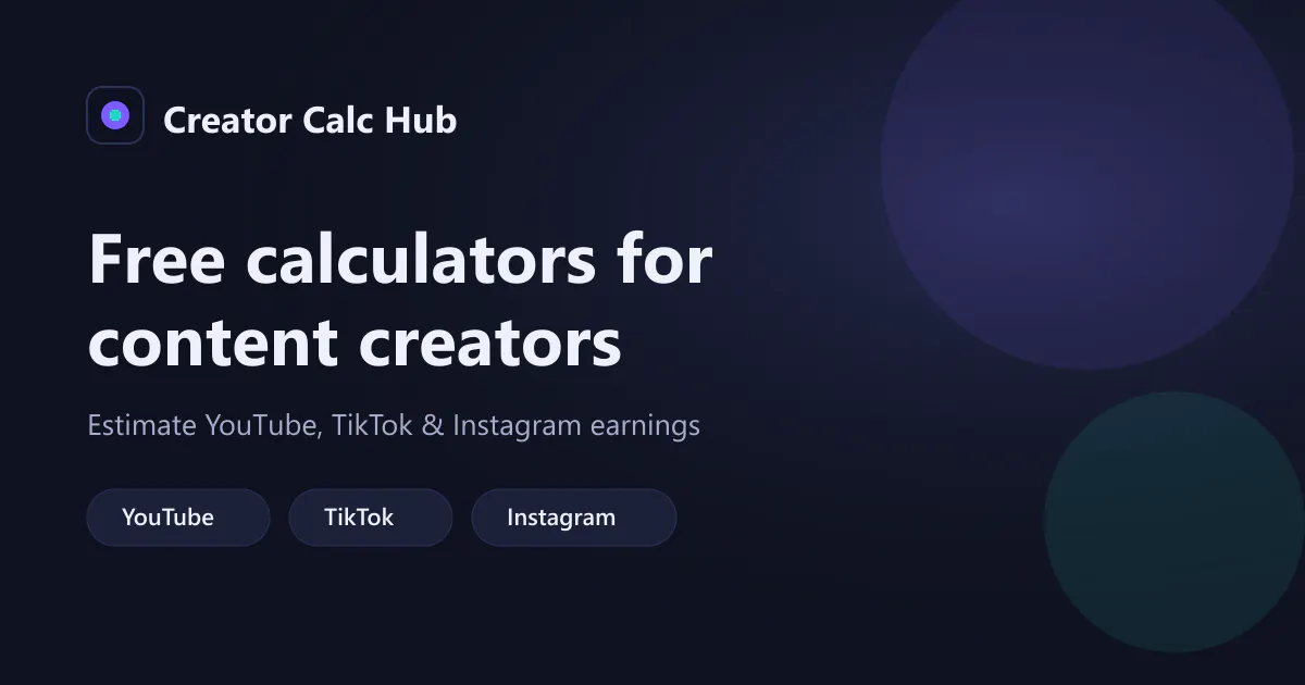 Creator Calc Hub gallery image