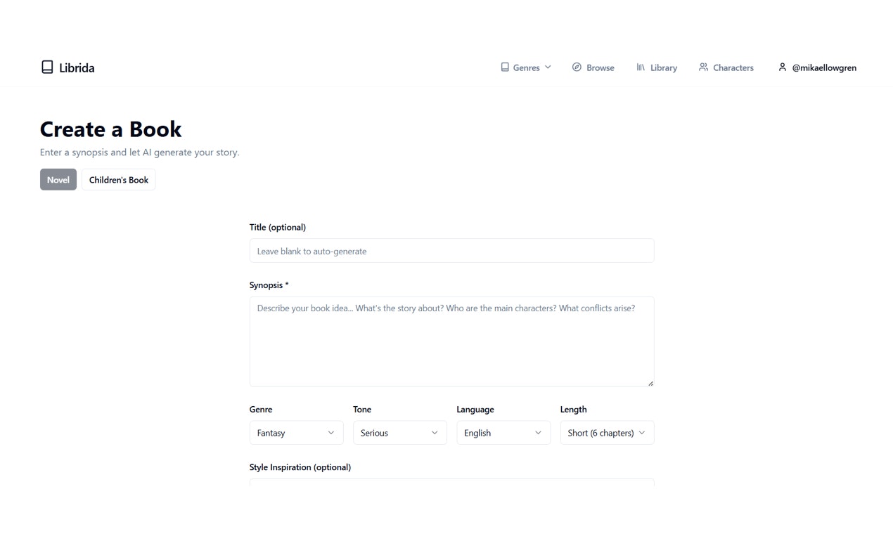 Librida - Screenshot 4 showing product features and functionality