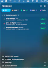 CloudTunnels-One menu bar. Every tunnel. gallery image