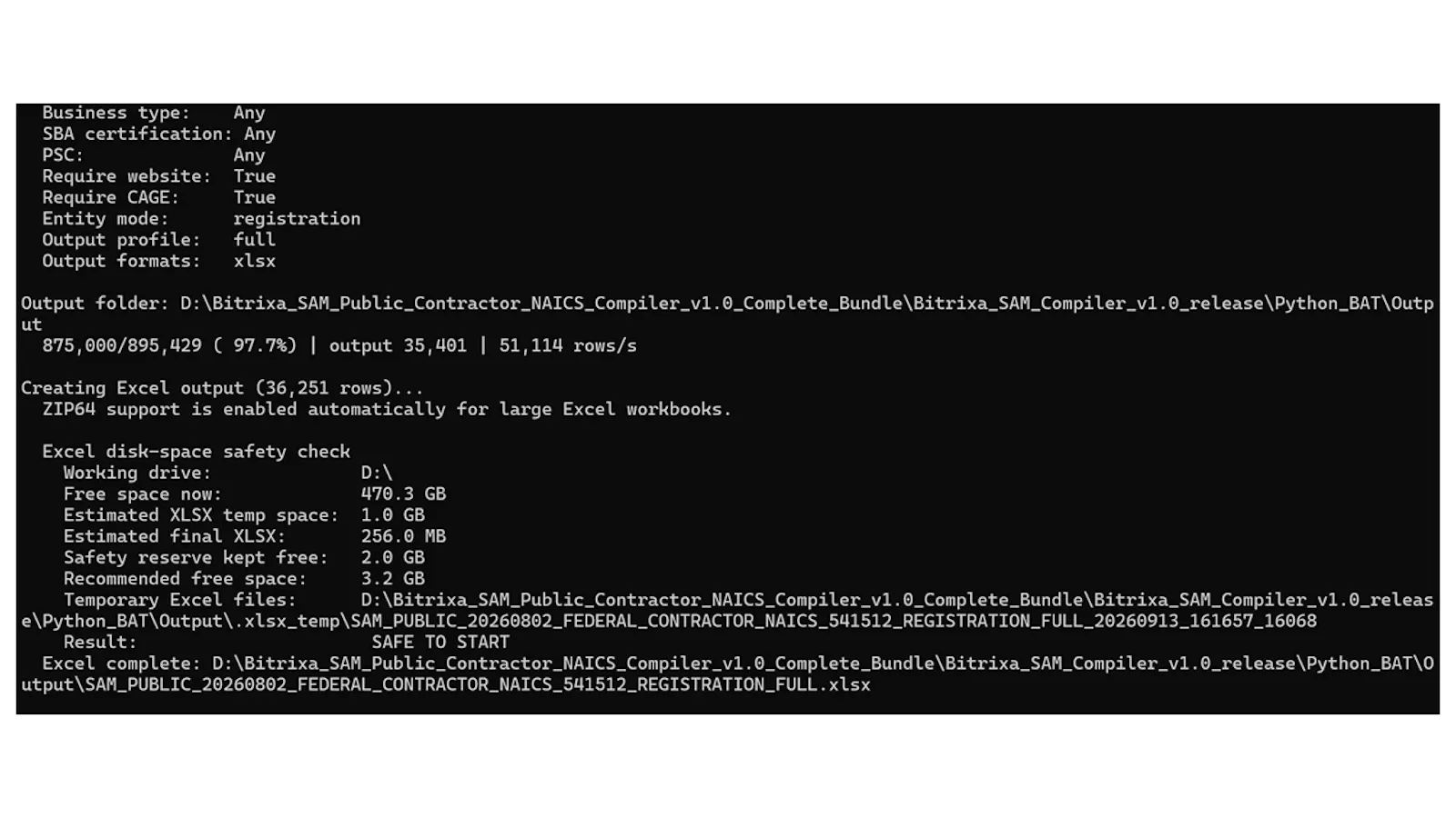 SAM.gov Contractor Database Compiler screenshot 10