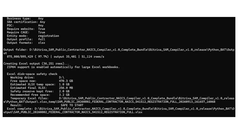SAM.gov Contractor Database Compiler screenshot 10