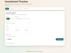 Crypto Investment Tracker gallery image