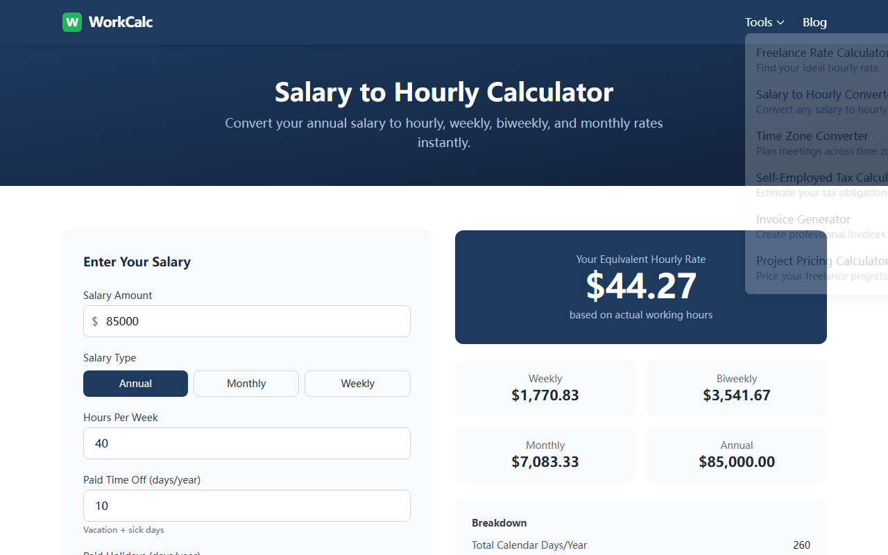 WorkCalc gallery image