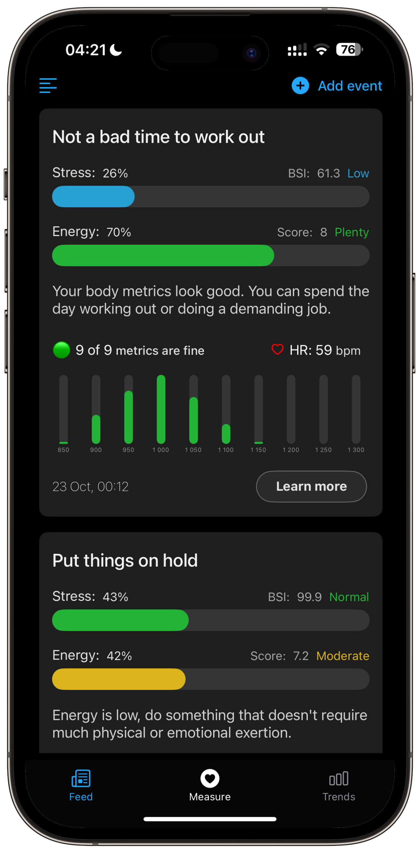 Wellhero - Heart Health & Stress Monitor - Stress verwalten, Fitness optimieren: Überwachen Sie die HRV Medien 1