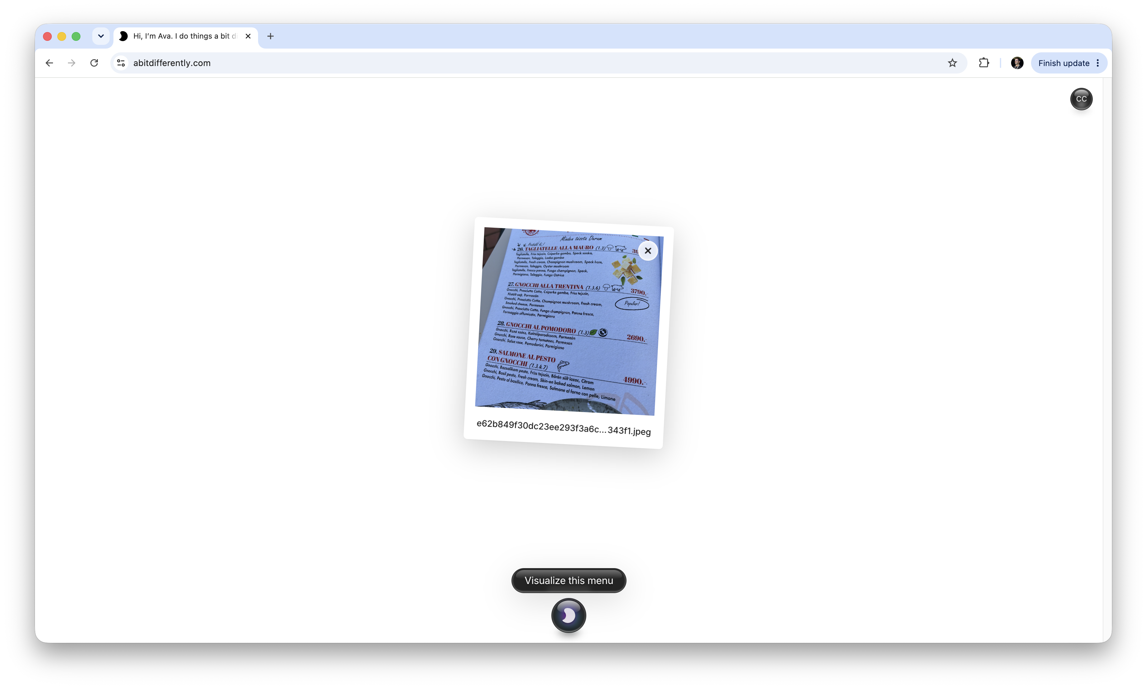 Restaurant Menu Visualizer gallery image