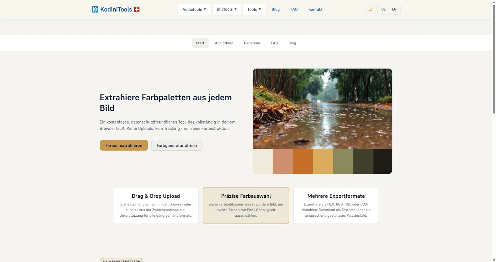 Color Extraktor im Browser screenshot 2