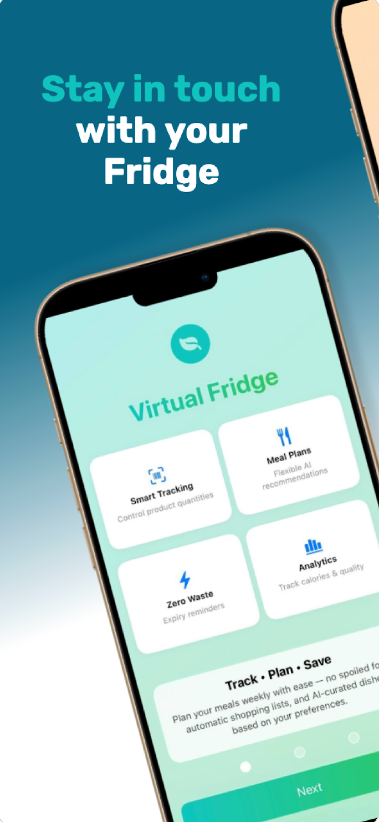 Virtualfridge - persönlicher Kühlschrankmanager - Verfolgen Sie Ihr Essen.Verschwenden Sie weniger - sparen Sie mehr Geld.Iss klüger. Medien 1