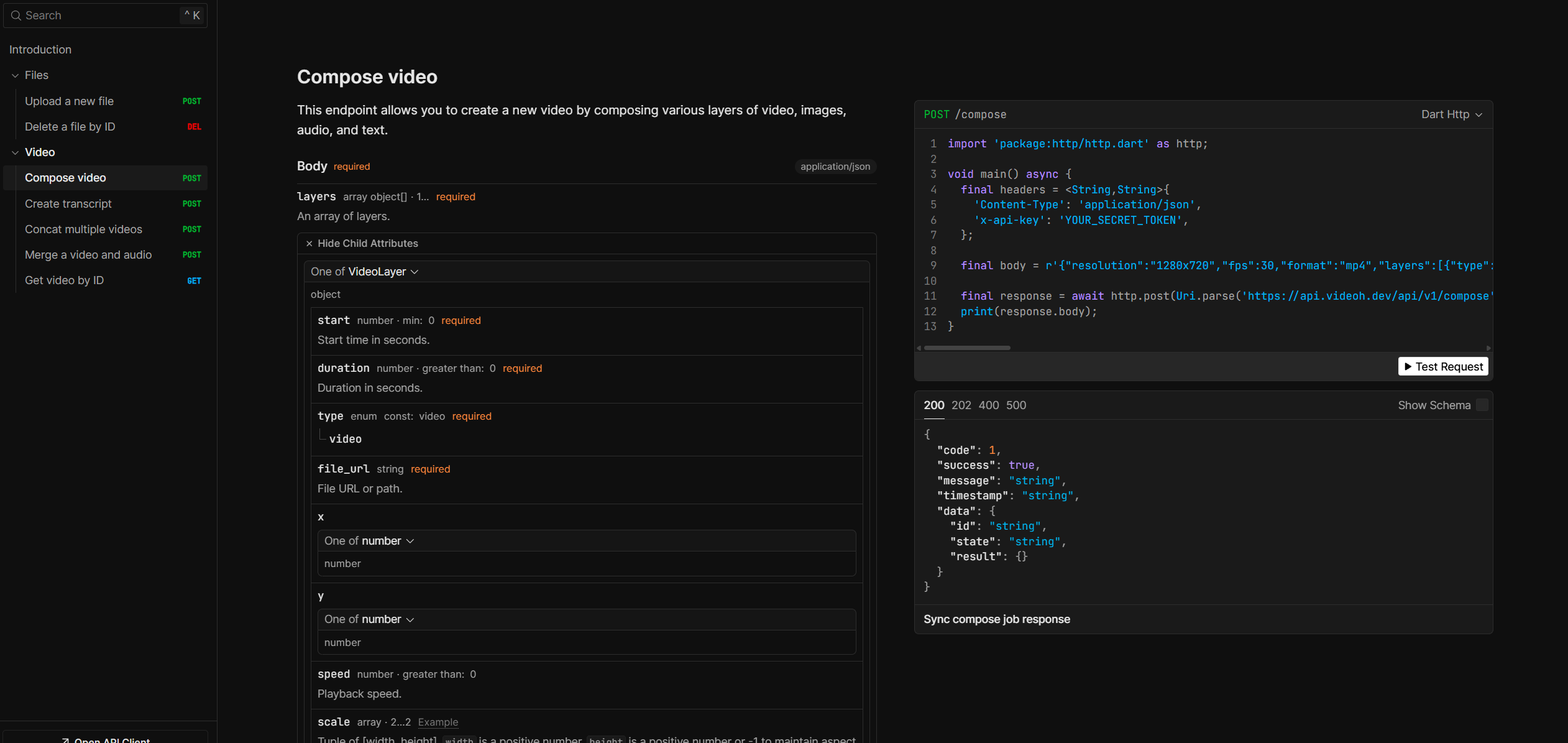 Videoh.dev - Screenshot 3 showing product features and functionality