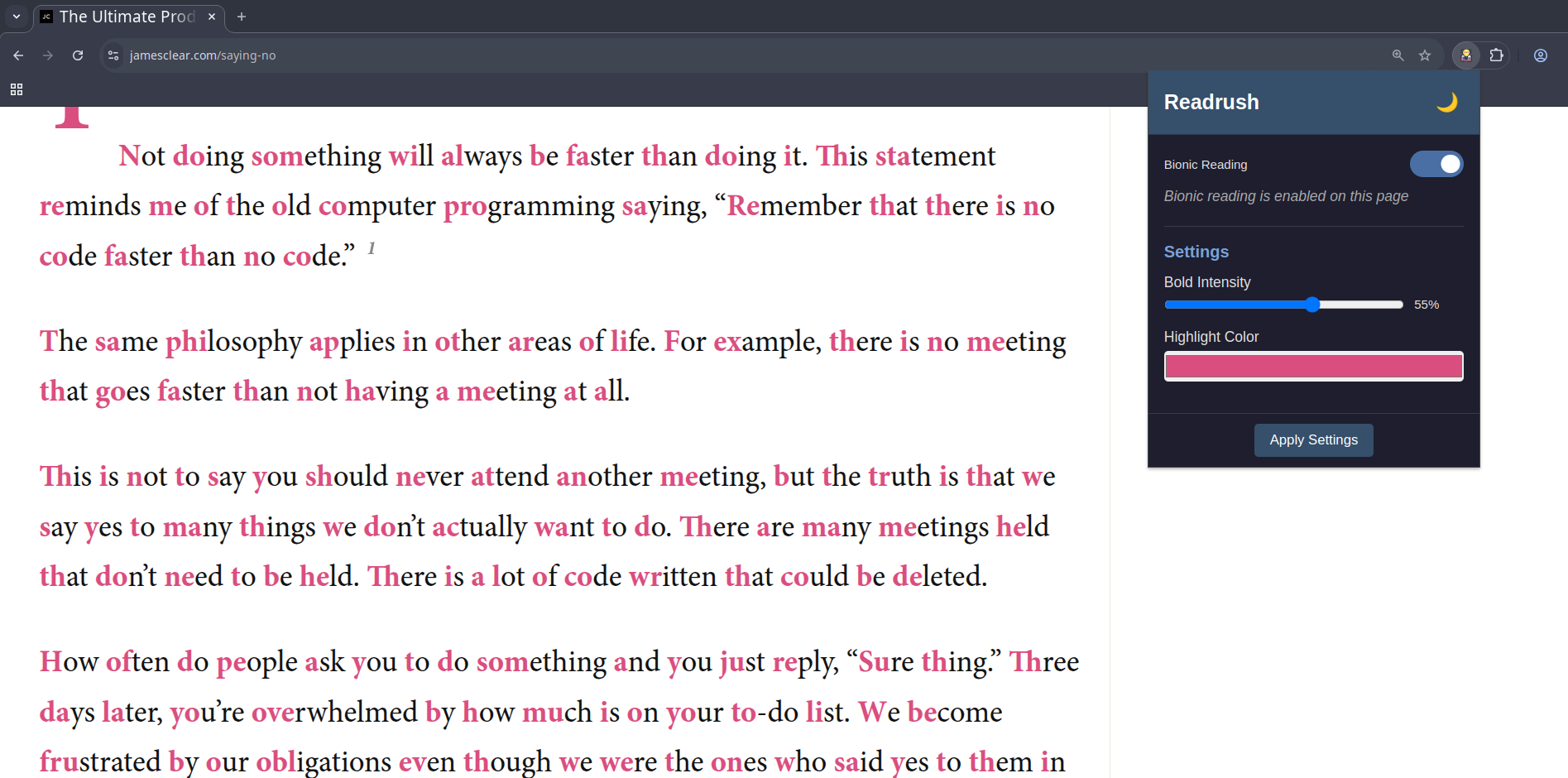 ReadRush (Webapp and Extension) gallery image