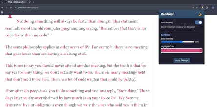 ReadRush (Webapp and Extension) gallery image