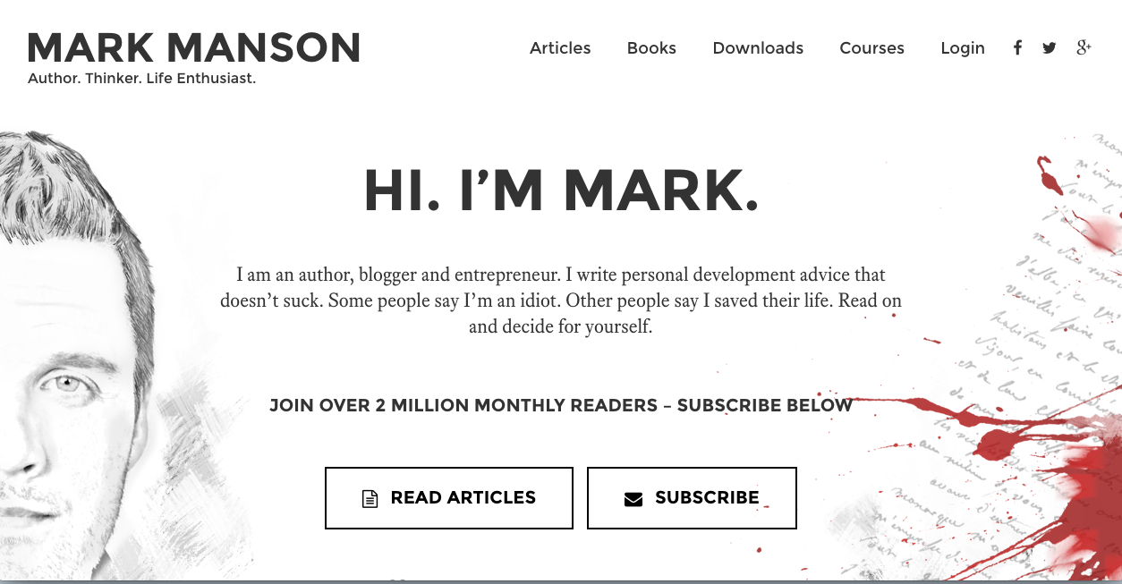 Mark Manson's Blog
