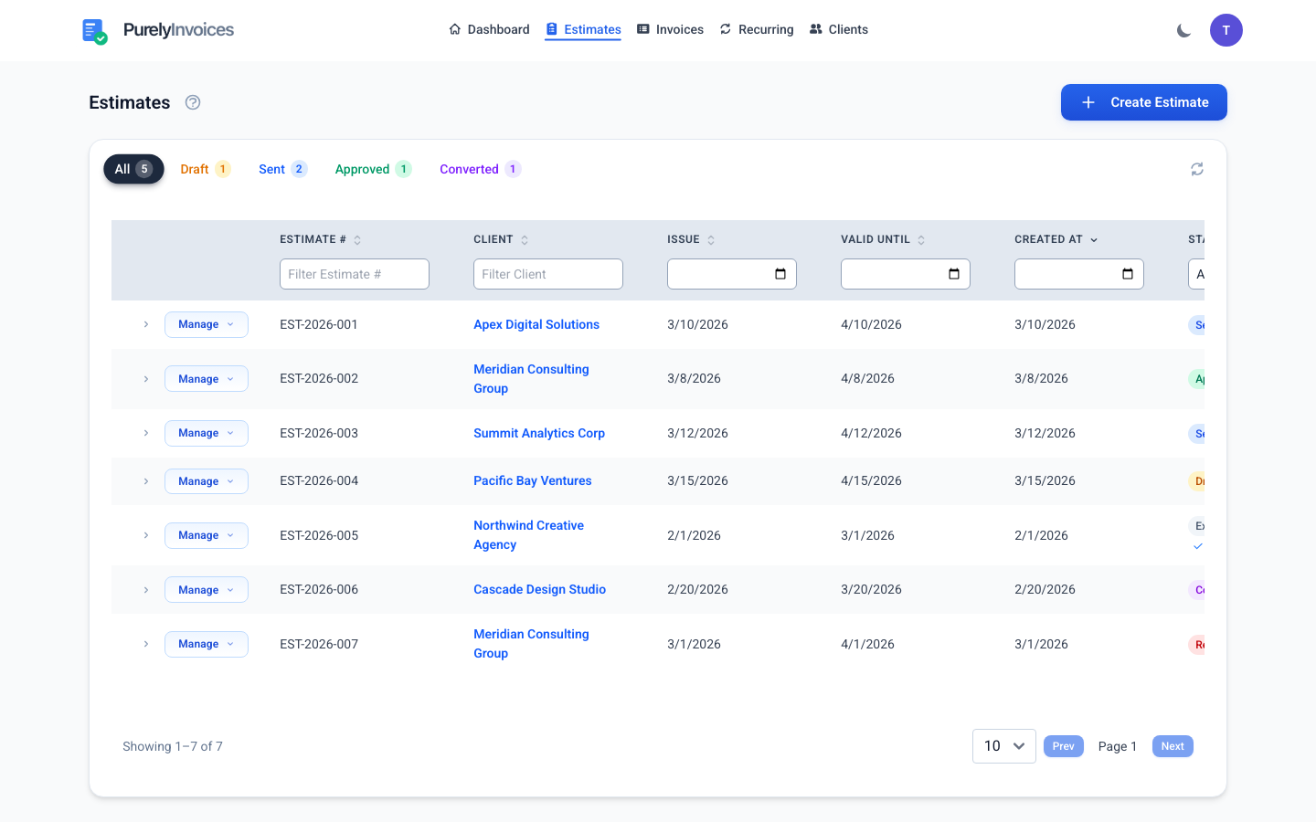 PurelyInvoices.com gallery image