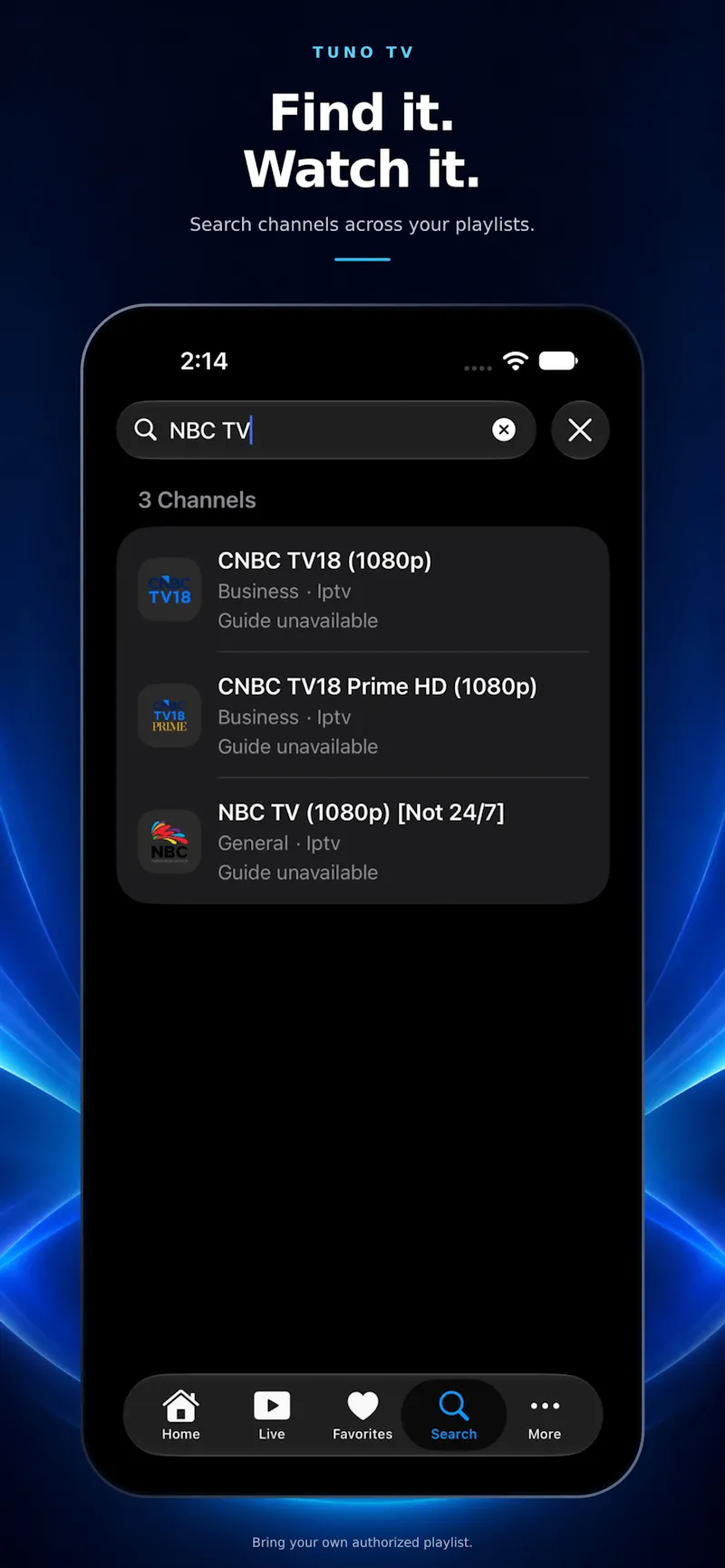 Tuno TV: IPTV Player screenshot 4