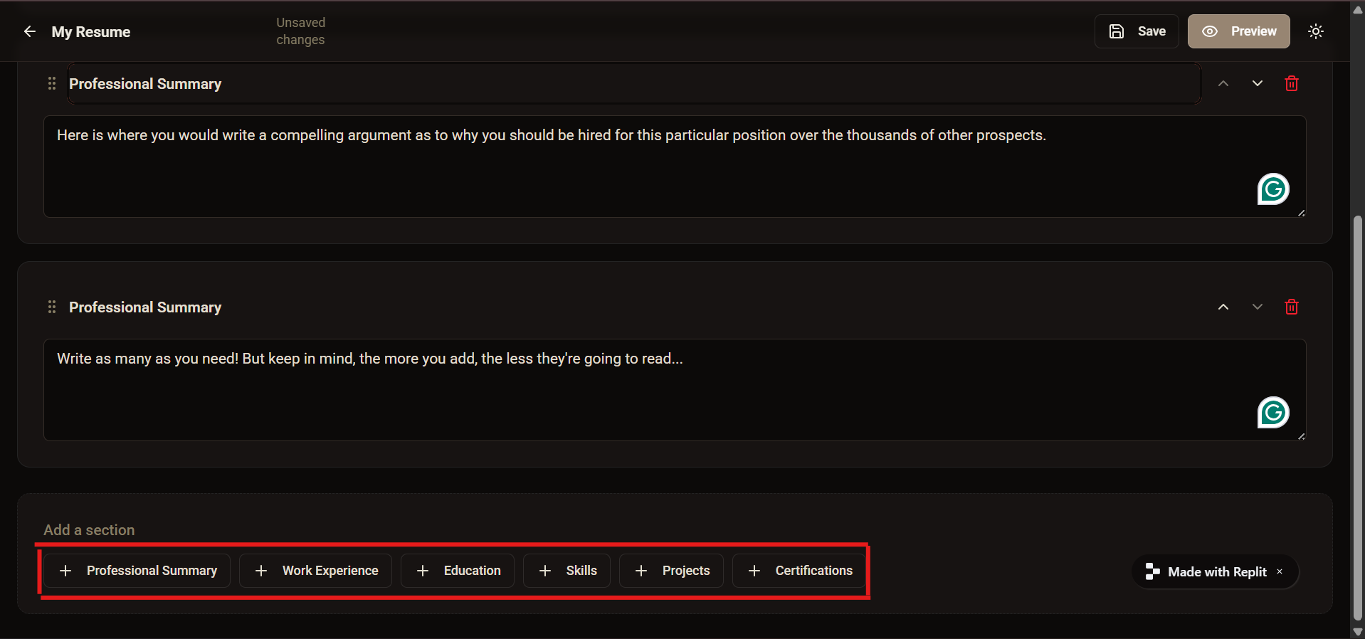 RobotResume FREE AI Resume Builder - Screenshot 3 showing product features and functionality