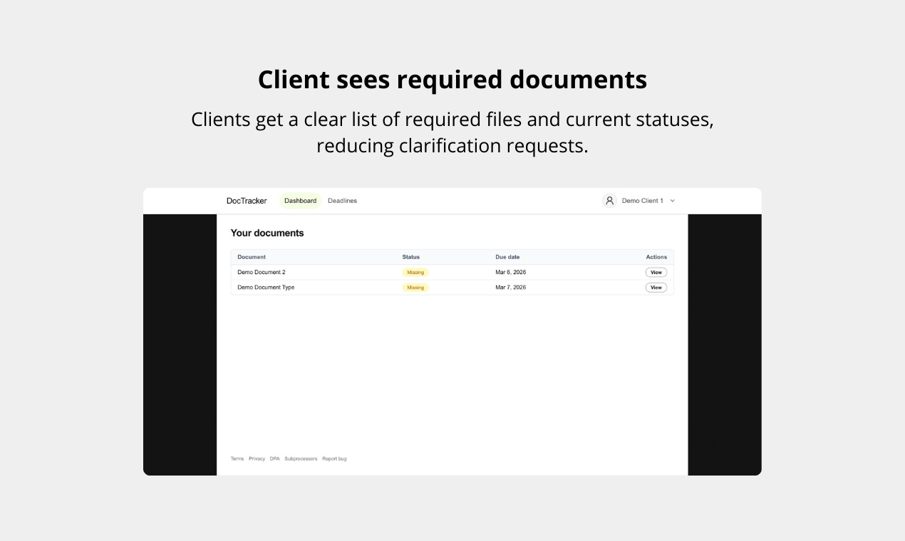 DocTracker - Screenshot 5 showing product features and functionality