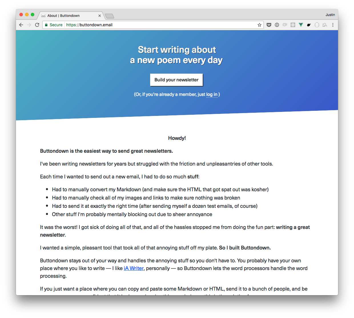 Buttondown gallery image