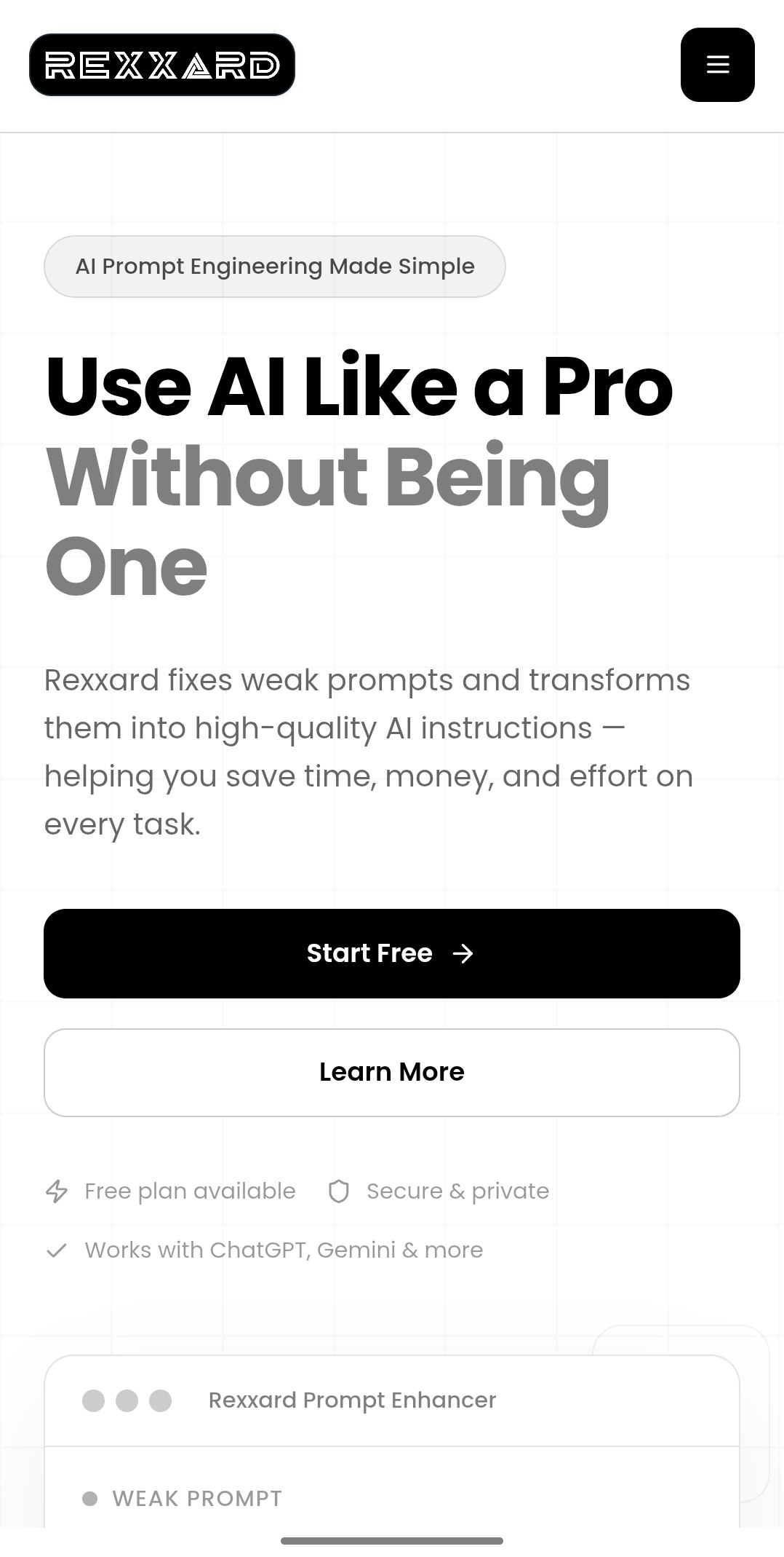 Rexxard - Main product screenshot demonstrating key features and user interface