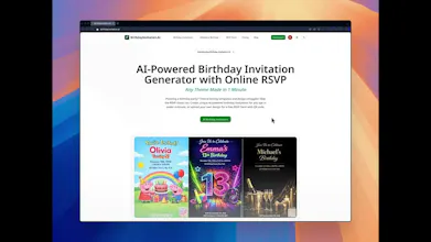 Birthday Invitation AI gallery image