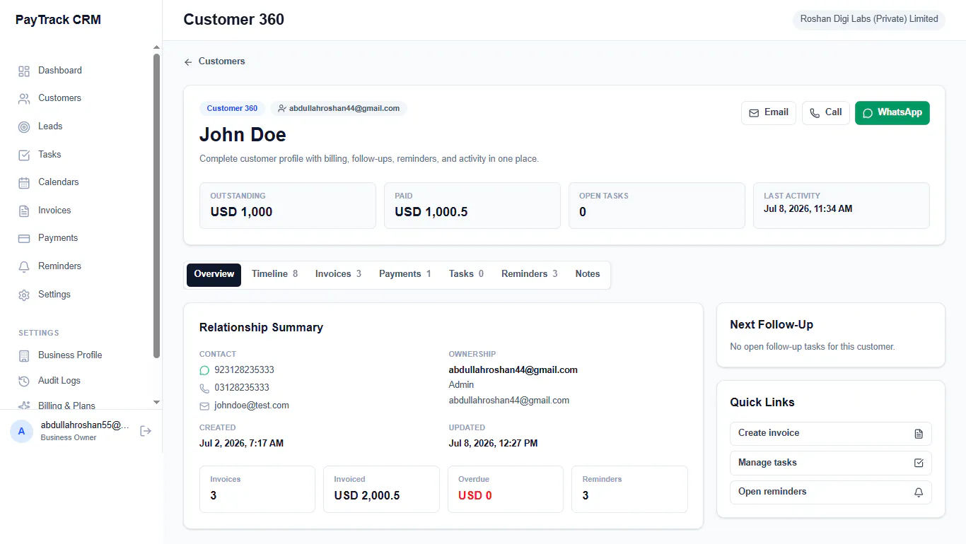 PayTrack CRM gallery image