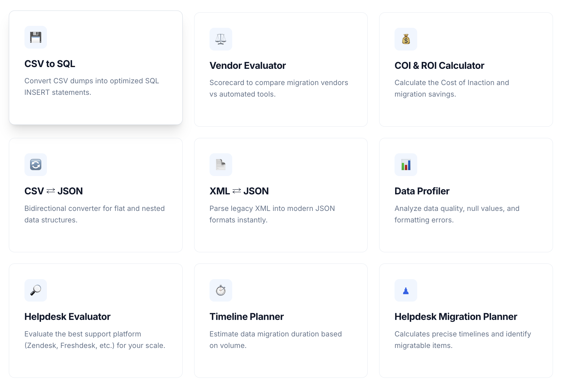 Data Migration Tools gallery image
